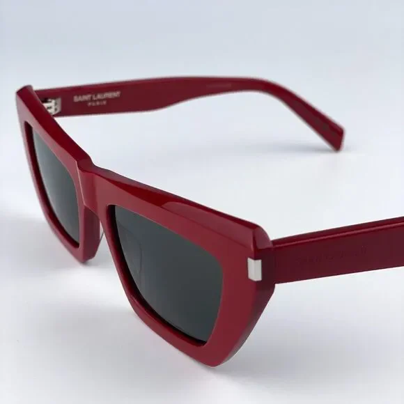SALE! NEW Saint Laurent SL467 003 Red Grey Cat Eye Women Sunglasses Yves Saint Laurent Sunglasses SL 467 003 main image 3